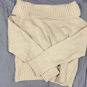 Noisy may Cream Cowl Neck Sweater